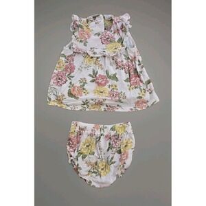 Angel Dear Floral Rayon Spandex Dress Bloomers Set 3-6 Months summer spring